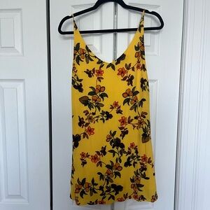 Urban outfitters yellow floral slip dress